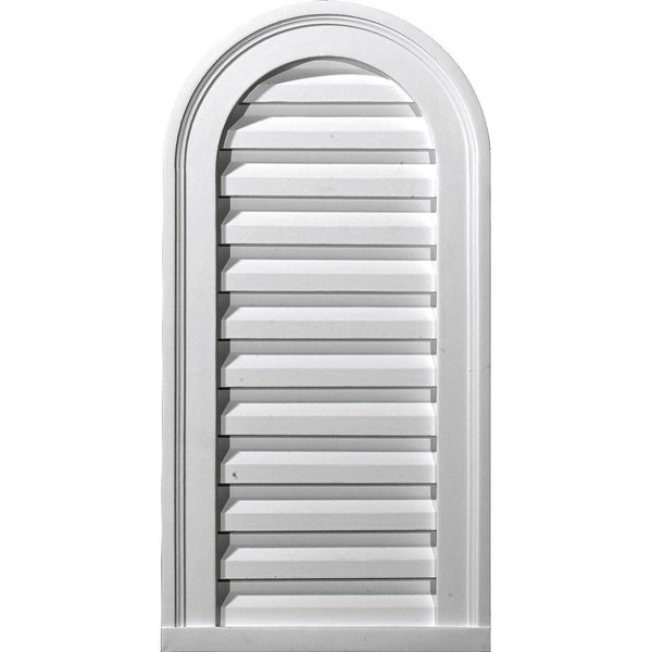 Ekena Millwork Cathedral Urethane Gable Vent Louver, Non-Functional, 14"W x 26"H GVCA14X26D